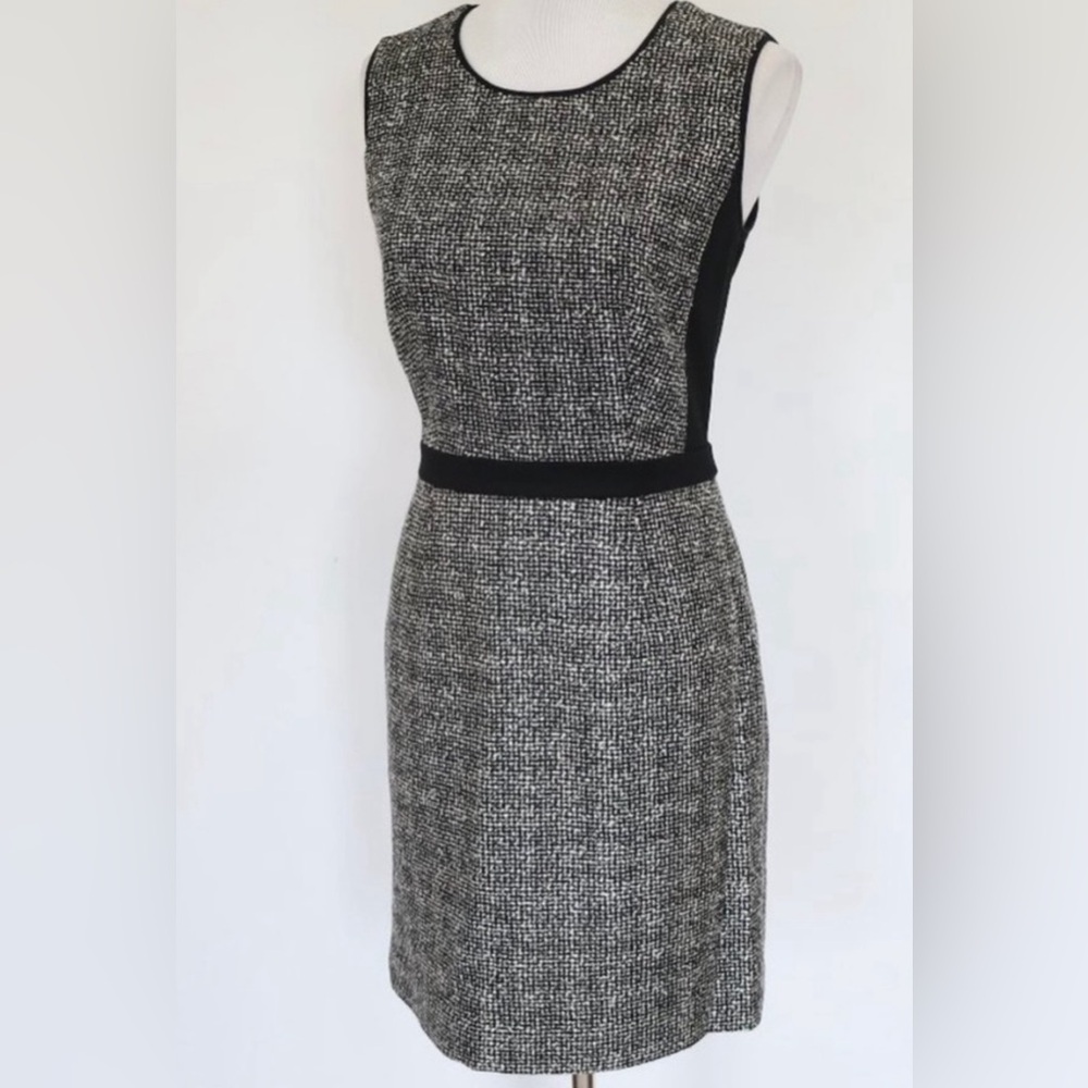 Banana Republic Black and White Tweed Dress Size 6